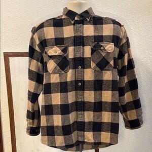 Men’s RedHead Black and Tan Plaid Flannel Shirt